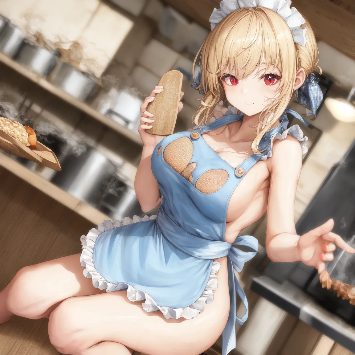 [Holara] Wavy hair Masterpiece Naked apron [Illustration]